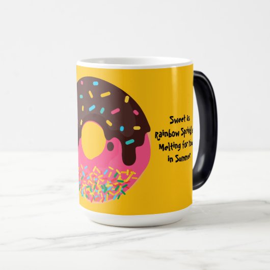 Nachspeise, Regenbogen-Sprinkle-Donut, Doughnut Verwandlungstasse (VorderseiteRechts)