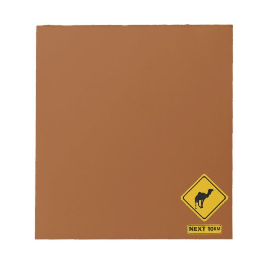 nächste 10 km Kamele Notizblock (Vorderseite)