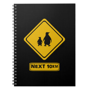nächste 10 km Pinguine Notizblock