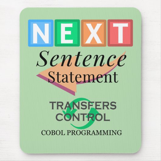 Nächste Anweisung in Cobol-Programmierung Mousepad (Vorne)