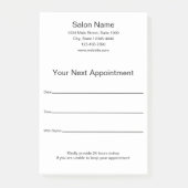 Nächste Erinnerung Beauty Salon Schwarz-weiß Post-it Klebezettel (Vorderseite)