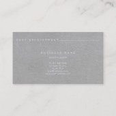 Nächste Ernennung Circle Kraft Silver Gray Marmor Terminkarte (Rückseite)