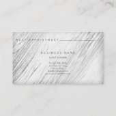 Nächste Ernennung Circle Kraft Silver White Wood Terminkarte (Rückseite)