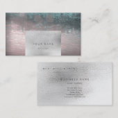 Nächste Ernennung Rose Gold Abstrakte Ozeanmalerei Terminkarte (Vorne/Hinten)