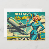 Nächste Haltestelle: Abenteuer Postkarte (Vorne/Hinten)