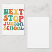 Nächste Haltestelle Junior School Funny Groovy Abs Mitteilungskarte (Vorne/Hinten)