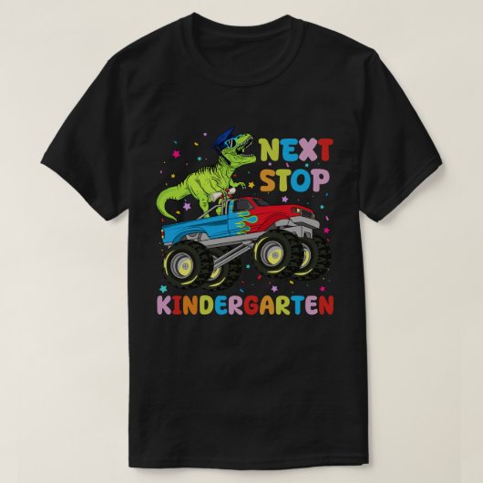 Nächste Haltestelle Kindergarten Monster Truck T-Shirt (Design vorne)