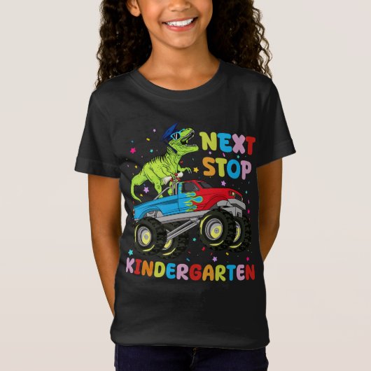 Nächste Haltestelle Kindergarten Monster Truck T-Shirt (Vorderseite)
