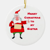 ***NÄCHSTE KRISTMAS AN MEINE SCHWESTER*** KERAMIK ORNAMENT (Vorne)