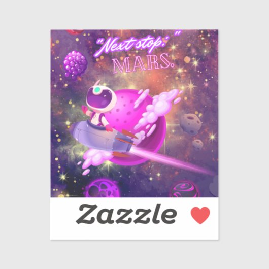 Nächste Mars Aufkleber (Blatt)