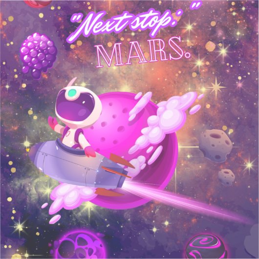 Nächste Mars Aufkleber (Vorderseite)