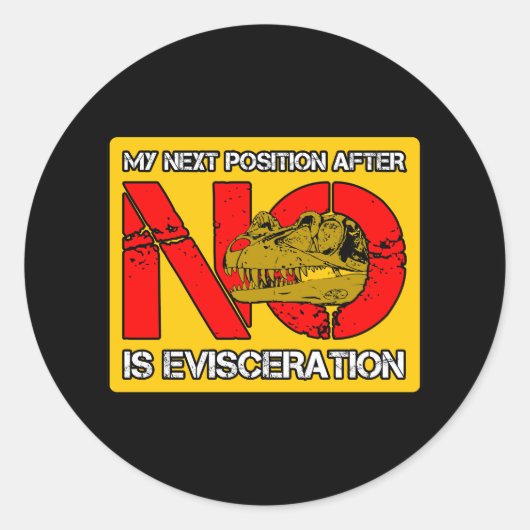 Nächste Position: Ceratosaurus-Version Runder Aufkleber (Vorderseite)