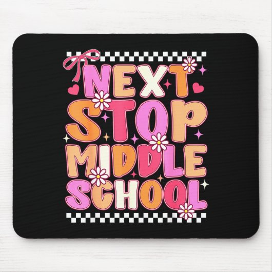 Nächste Station Mittelschule groovy GrundschuleNe Mousepad (Vorne)