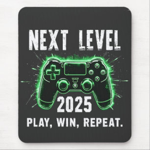 Nächste Stufe 2025 Spiel gewinnen Wiederholung Fun Mousepad