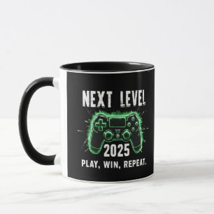 Nächste Stufe 2025 Spiel gewinnen Wiederholung Fun Tasse