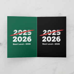 Nächste Stufe 2026   Lustiger Abschied 2025 Neujah Feiertagskarte