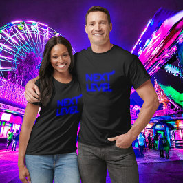 Nächste Stufe blaue Nebel schwarz T-Shirt