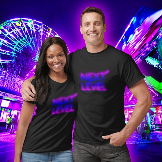 Nächste Stufe L.A. Sonnenuntergang Neon Black T-Shirt