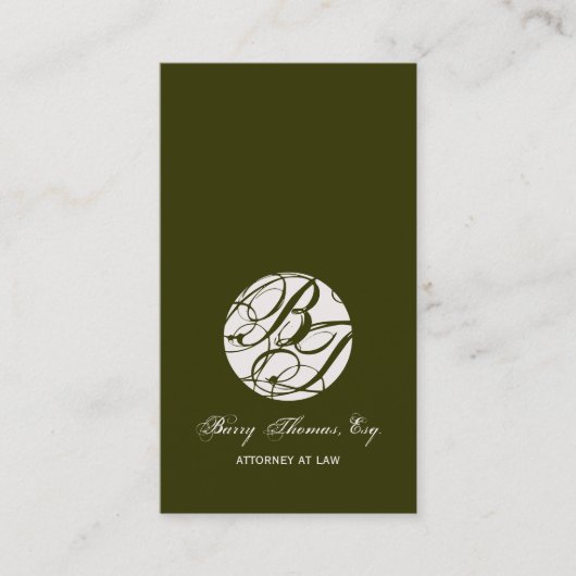 Nächste Terminkarten, Monogramm Visitenkarten Terminkarte (Vorderseite)