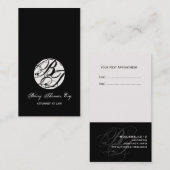 Nächste Terminkarten, Monogramm Visitenkarten Terminkarte (Vorne/Hinten)