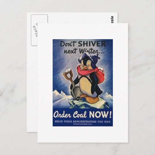 Nächsten Winter nicht Vintag WW2 Postkarte (Vorne/Hinten)