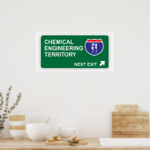 Nächster Ausgang der Chemieindustrie Poster (Küche)