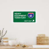 Nächster Ausgang der schweren Ausrüstung Poster (Küche)