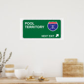 Nächster Ausgang des Pools Poster (Küche)