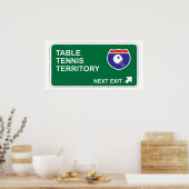 Nächster Ausgang Tischtennis Poster (Küche)