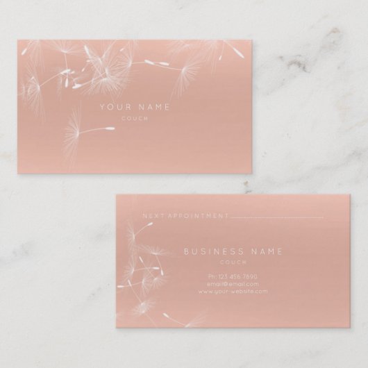 Nächster Termin Card Dandelion Ombre Skinny Blush (Vorne/Hinten)