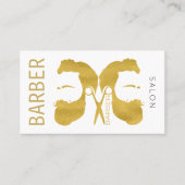 Nächster Termin: Modern gold-weiß Friseur Visitenkarte (Vorderseite)