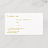 Nächster Termin: Neuer Goldsalon Visitenkarte (Rückseite)