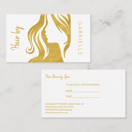 Nächster Termin: Neuer Goldsalon Visitenkarte (Vorne/Hinten)