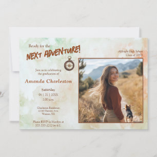 Nächstes Adventure Abschluss Foto Einladung