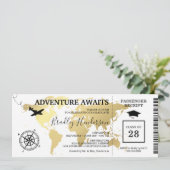 Nächstes Adventure World Map-Abschluss Einladung (Stehend Vorderseite)