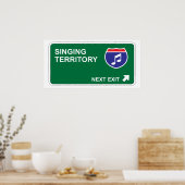 Nächstes Beenden singen Poster (Küche)