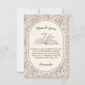 Nächstes Kapitel Buch Floral Braune Brautparty Dankeskarte (Vorderseite)