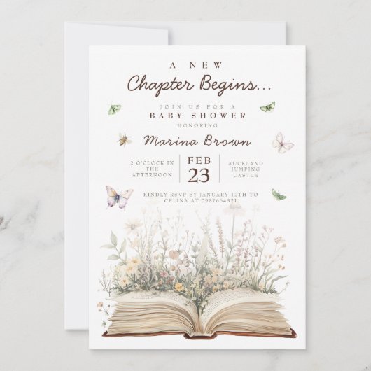 Nächstes Kapitel Kinderdusche Einladung (Vorderseite)