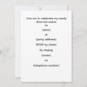 Nächstes Kapitel Scheidung Party Einladung (Rückseite)