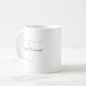 Nächstes Lebenskapitel Beginnt Ruhestandsgeschenk Kaffeetasse (Vorderseite Links)