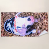 nächstes niedliches Ferkel Strandtuch (Vorderseite)