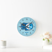 Nächstes volles Blue Moon Lächeln Runde Wanduhr (Zuhause)