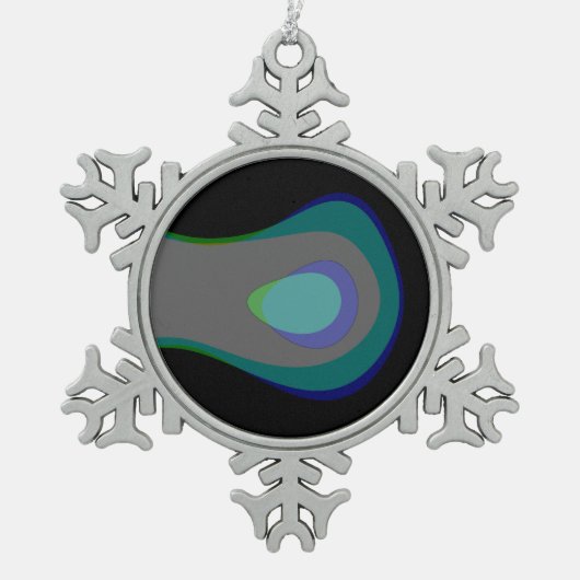 Nacht 1059 schneeflocken Zinn-Ornament (Vorderseite)