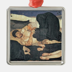 Nacht, 1890 (Öl auf Leinwand) Silbernes Ornament