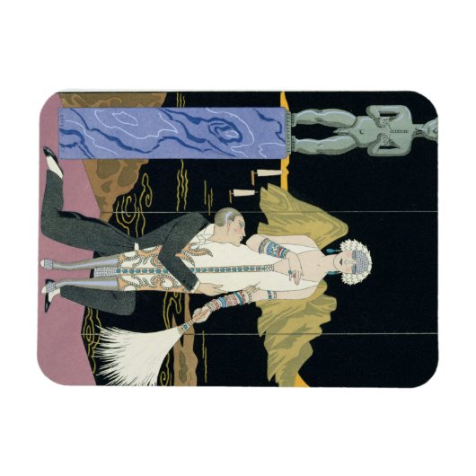 Nacht, 1925 (pochoir print) magnet (Horizontal)