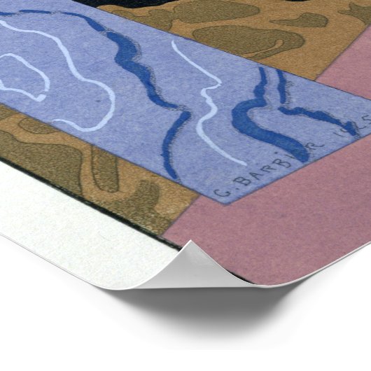 Nacht, 1925 (pochoir print) poster (Ecke)