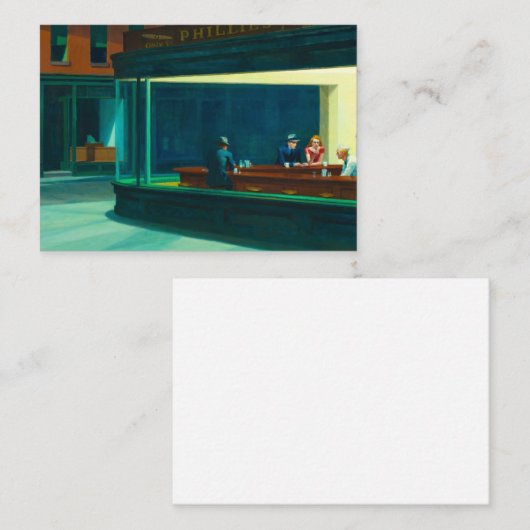 Nacht, 1942 von Edward Hopper Mitteilungskarte (Vorne/Hinten)