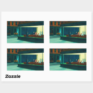 Nacht, 1942 von Edward Hopper Rechteckiger Aufkleber