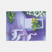 Nacht am Brunnen. Fleecedecke (Vorderseite (Horizontal))