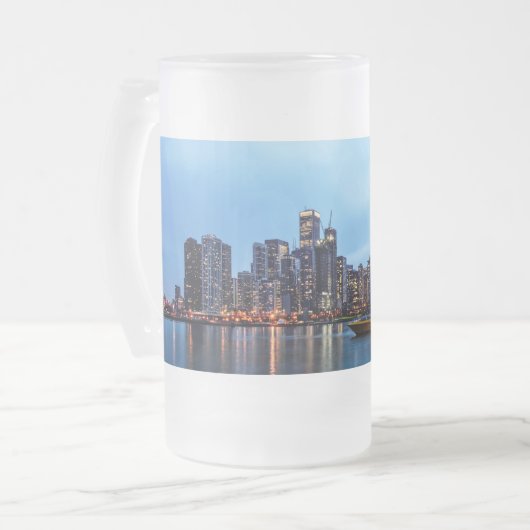 Nacht am Marinestreff Mattglas Bierglas (Vorderseite Links)